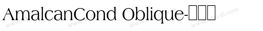 AmalcanCond Oblique字体转换